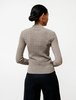 Hache Thin Cable Knit sweater - Taupe - Thumbnail 3