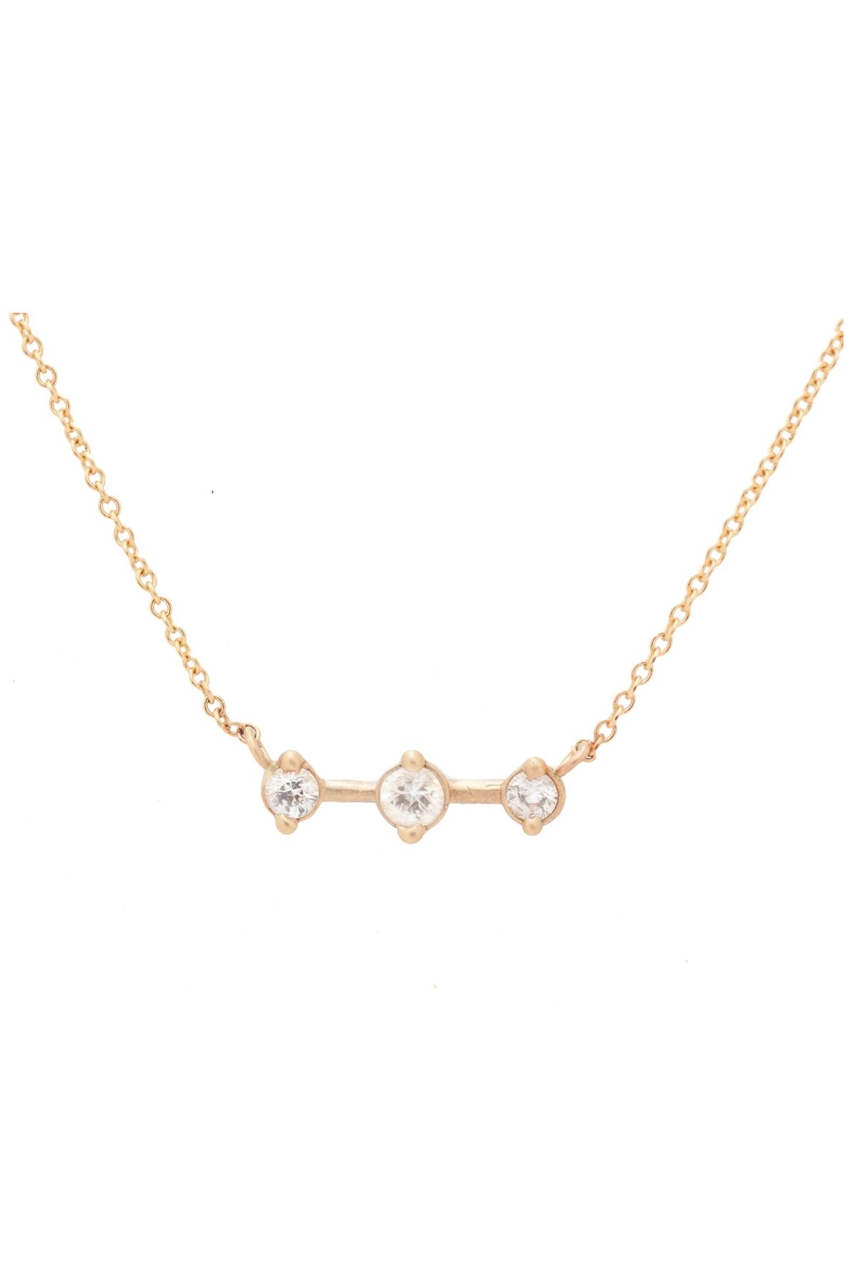 Valley Rose Orion's Belt Necklace White Sapphire Garmentory