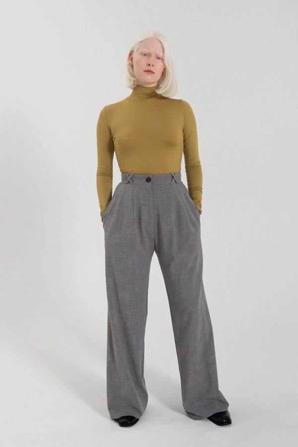 Limb The Label Diana Pant - Grey Mini Houndstooth Limb The Label Diana Pant - Grey Mini Houndstooth