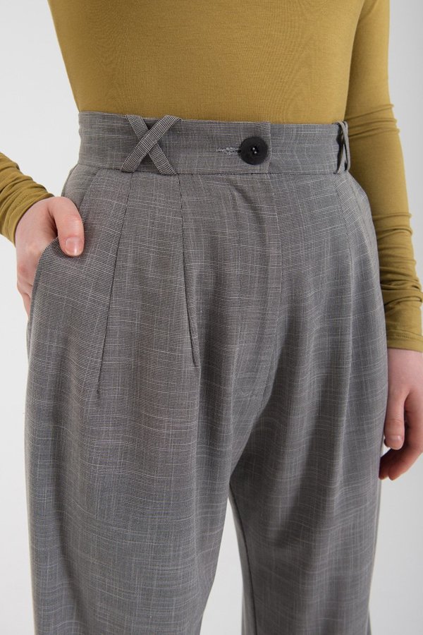 Limb The Label Diana Pant - Grey Mini Houndstooth Limb The Label Diana Pant - Grey Mini Houndstooth