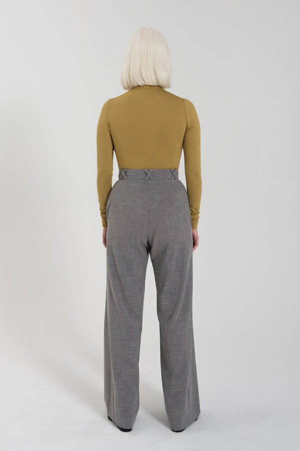 Limb The Label Diana Pant - Grey Mini Houndstooth Limb The Label Diana Pant - Grey Mini Houndstooth