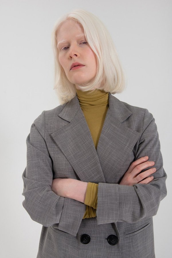 Limb The Label Relaxed Blazer - Grey Mini Houndstooth Limb The Label Relaxed Blazer - Grey Mini Houndstooth