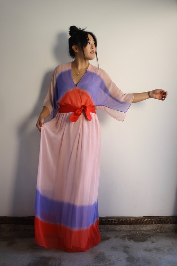 Vintage Hanae Mori Maxi Dress - Ombre