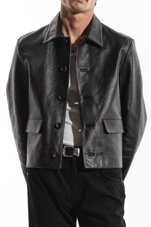 SECOND/LAYER Mad Dog Leather Jacket - Black | Garmentory