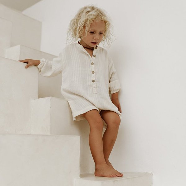 Kids Illoura Husk Romper - Off-White Kids Illoura Husk Romper - Off-White