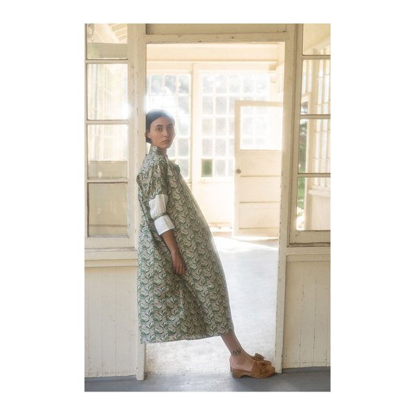 Atelier Delphine Venice Dress - Sage Palm Liberty Of London Atelier Delphine Venice Dress - Sage Palm Liberty Of London