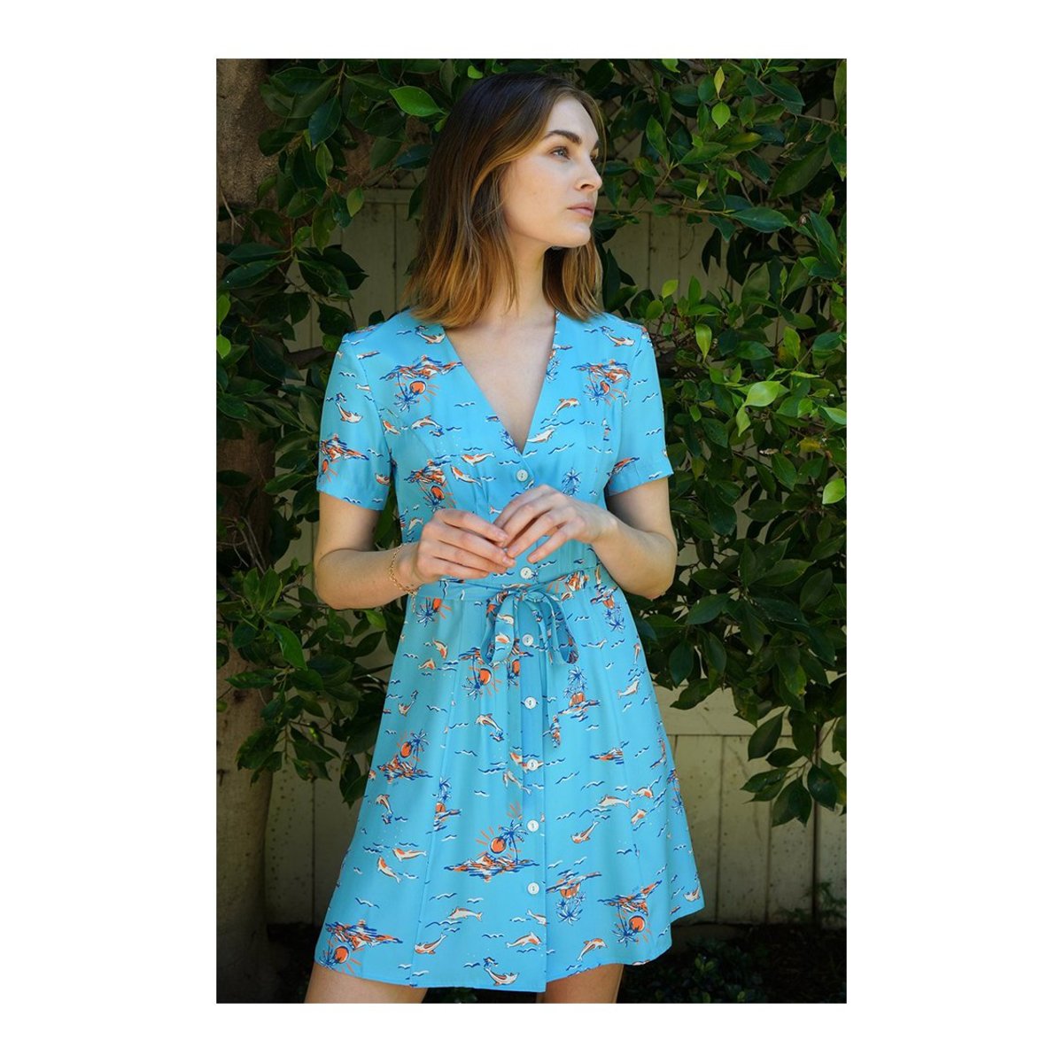 hvn mini dress Mini Holland Dress 2 / Clouds