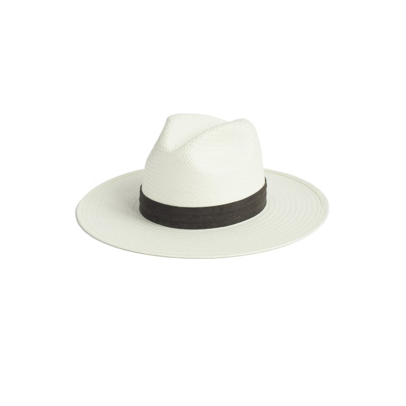 Janessa Leone Marcel Packable Straw Hat - White | Garmentory display picture 3