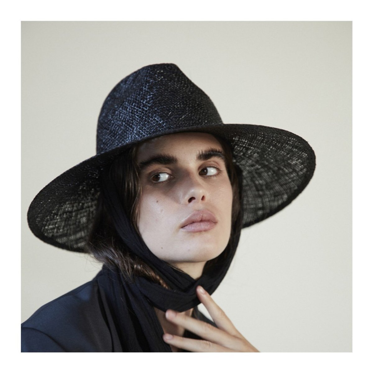 Janessa Leone Martina Straw Hat - Black | Garmentory