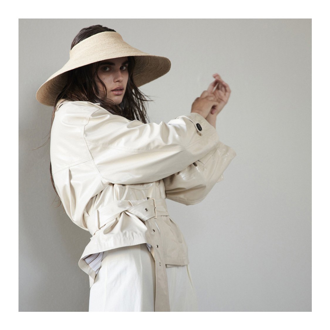 Janessa Leone Nico Packable Visor Hat - natural | Garmentory