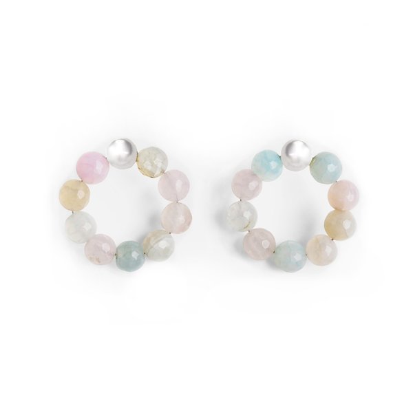 Mirit Weinstock Agate Hoops - Rainbow Mirit Weinstock Agate Hoops - Rainbow