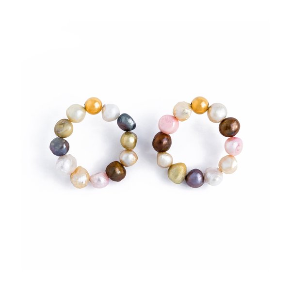 Mirit Weinstock Pearl Hoops - Natural Mirit Weinstock Pearl Hoops - Natural