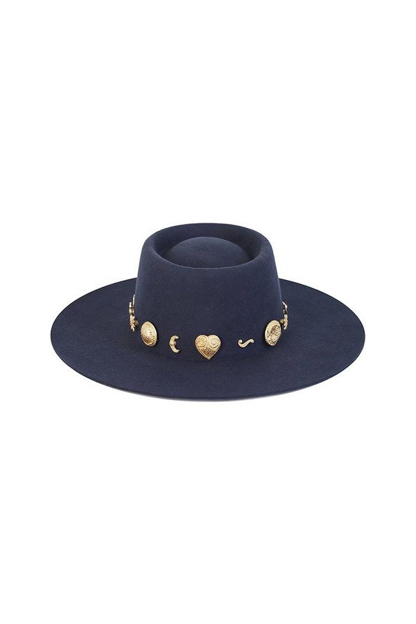 【新品】Lack of Color Cosmic Boater ネイビー S Lack Of Color The Cosmic Boater Hat - Navy | Garmentory