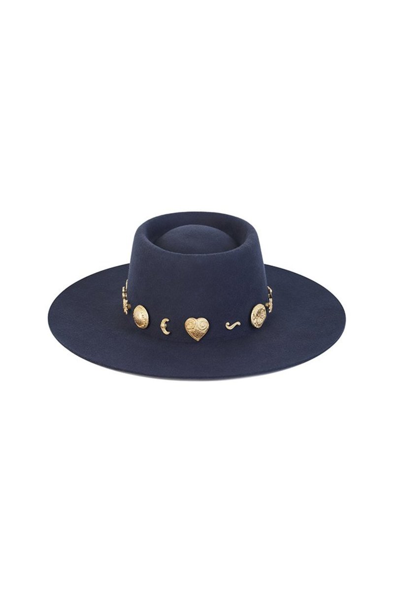 【新品】Lack of Color Cosmic Boater ネイビー S Lack Of Color The Cosmic Boater Hat - Navy | Garmentory