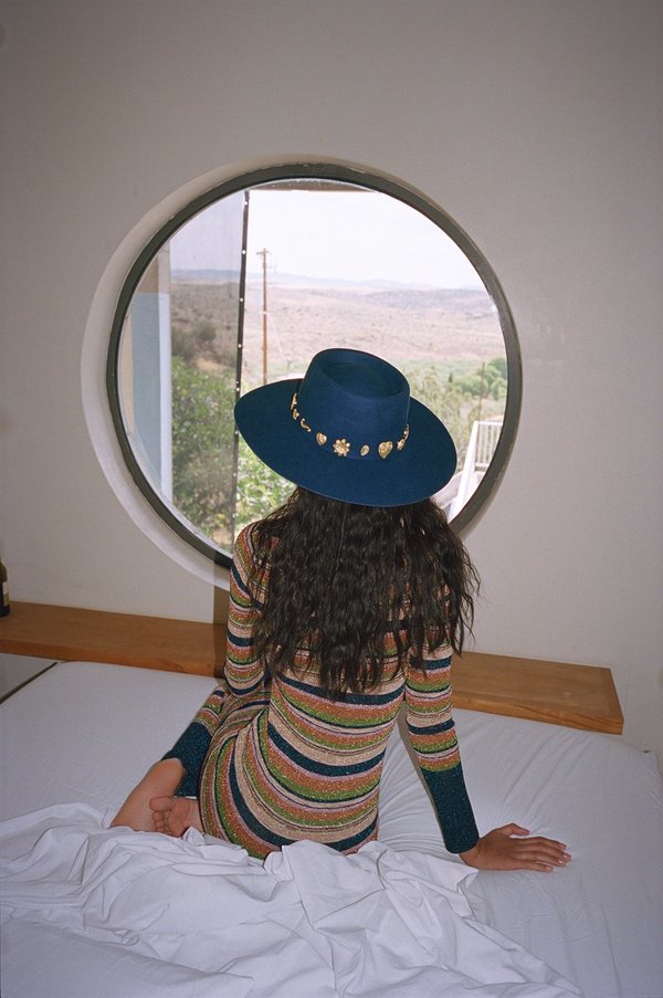 Lack Of Color The Cosmic Boater Hat - Navy | Garmentory