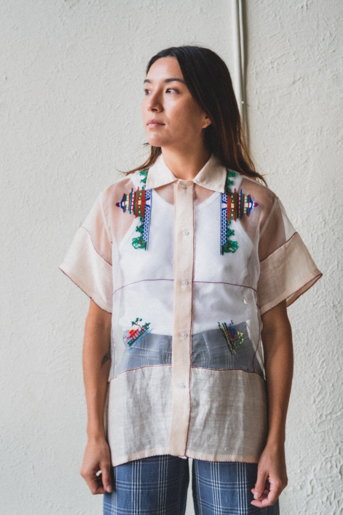 Bode Sheer Pagoda Shirt - Sherbert | Garmentory