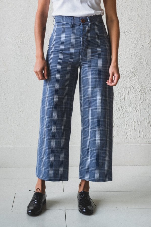 Caron Callahan Stewart Pants - Navy Seersucker Plaid Caron Callahan Stewart Pants - Navy Seersucker Plaid