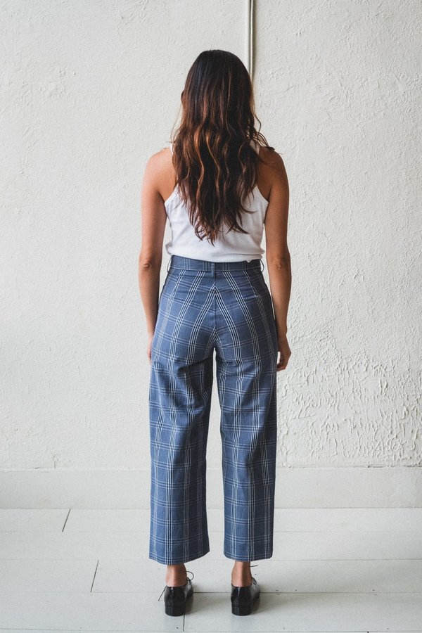 Caron Callahan Stewart Pants - Navy Seersucker Plaid Caron Callahan Stewart Pants - Navy Seersucker Plaid