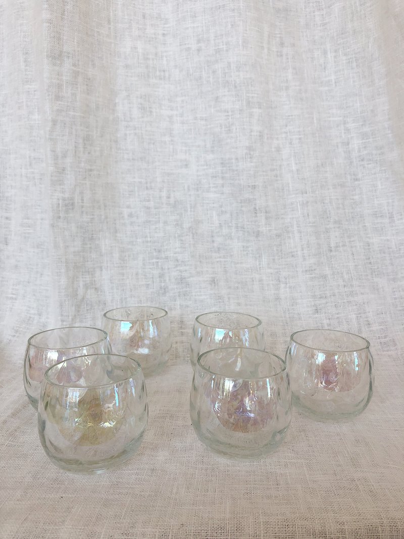 Vintage Carnival Glass Punch Bowl Set