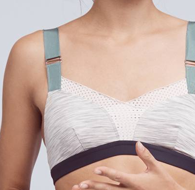 VPL Stripe B Bra: Space Dye Mint VPL Stripe B Bra: Space Dye Mint