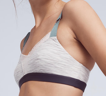 VPL Stripe B Bra: Space Dye Mint VPL Stripe B Bra: Space Dye Mint