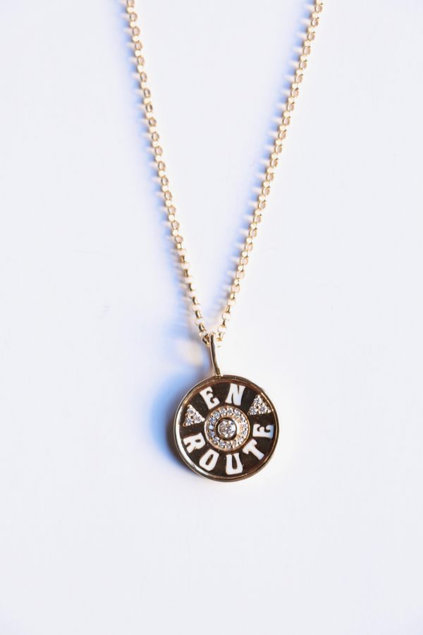 Marlo Laz Mini En Route Coin Necklace Marlo Laz Mini En Route Coin Necklace