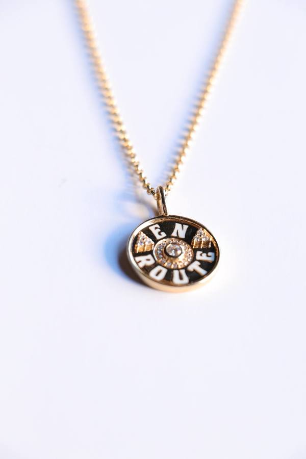 Marlo Laz Mini En Route Coin Necklace Marlo Laz Mini En Route Coin Necklace