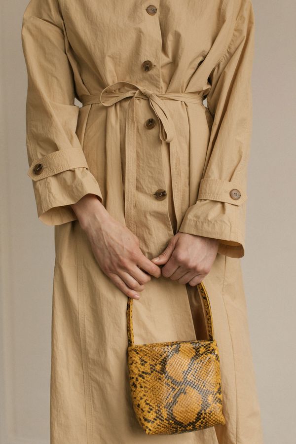 Georgia Jay Baby Ombra bag - Mustard Python