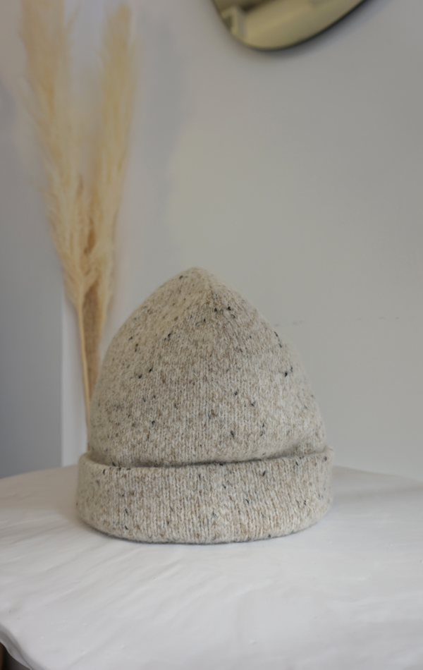 Lauren Manoogian Double Crown Beanie - White Tweed Lauren Manoogian Double Crown Beanie - White Tweed