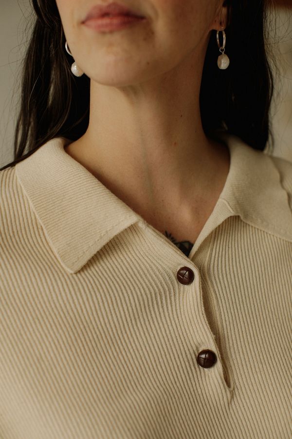 Monica Cordera Ribbed Knit Jumpsuit - Natural Monica Cordera Ribbed Knit Jumpsuit - Natural