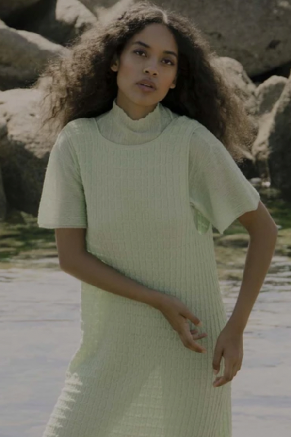 Rus Vent Mockneck Pale Green Medium Rus Vent Mockneck Pale Green Medium
