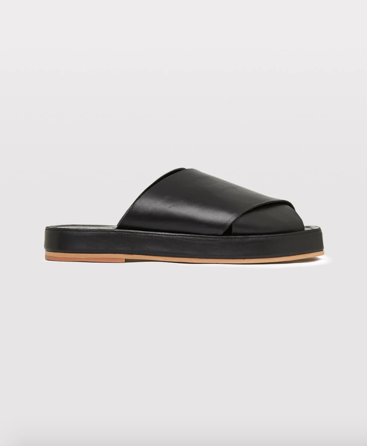 【ST. AGNI】clea woven レザー スライド St. Agni | Woven Abstract Slide - Black