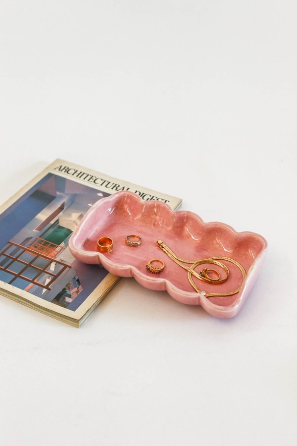 Pre-loved Leigh Collective Wavey Tray - pink