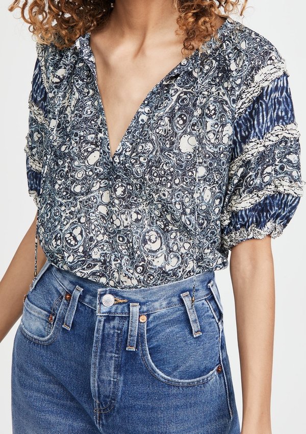 Ulla Johnson Aiko Top - Indigo Ulla Johnson Aiko Top - Indigo