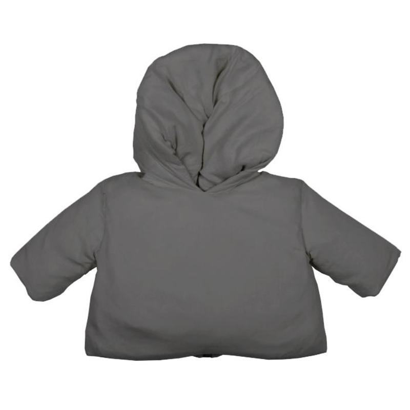 Kids Album di Famiglia Lino Coat With Zip Back - Anthracite Grey Kids Album di Famiglia Lino Coat With Zip Back - Anthracite Grey