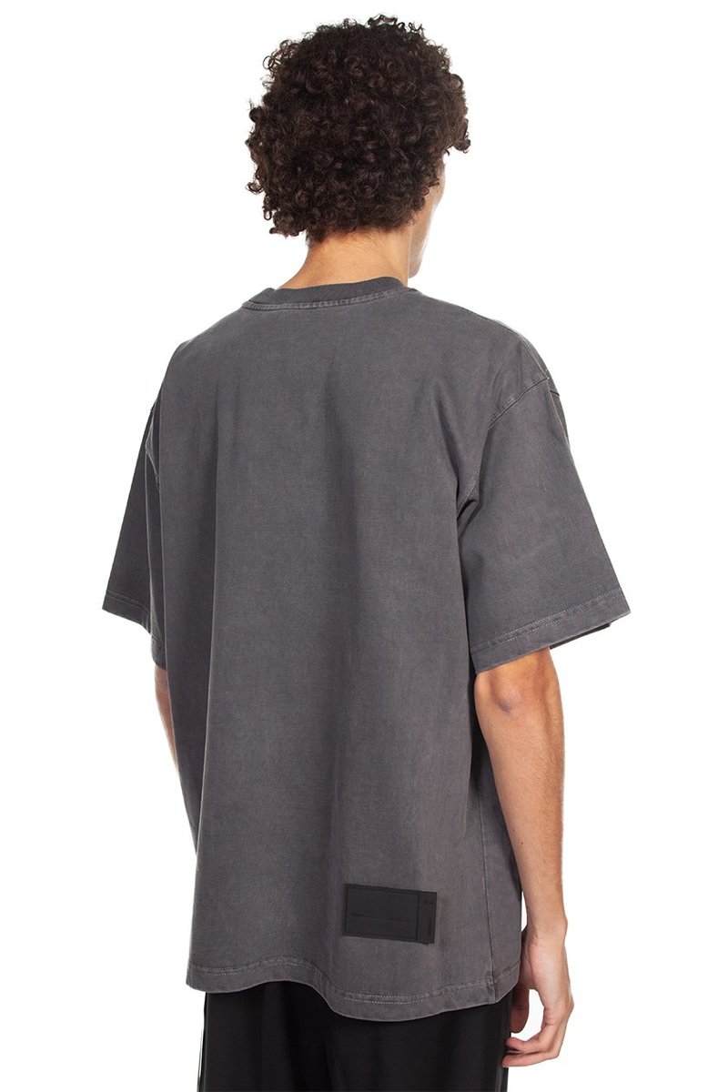 Tシャツ・カットソー WE11DONE Men T Shirts WDTT123793UCH CHARCOAL GREY We11done Colorful Teddy Print T-shirt - Charcoal | Garmentory