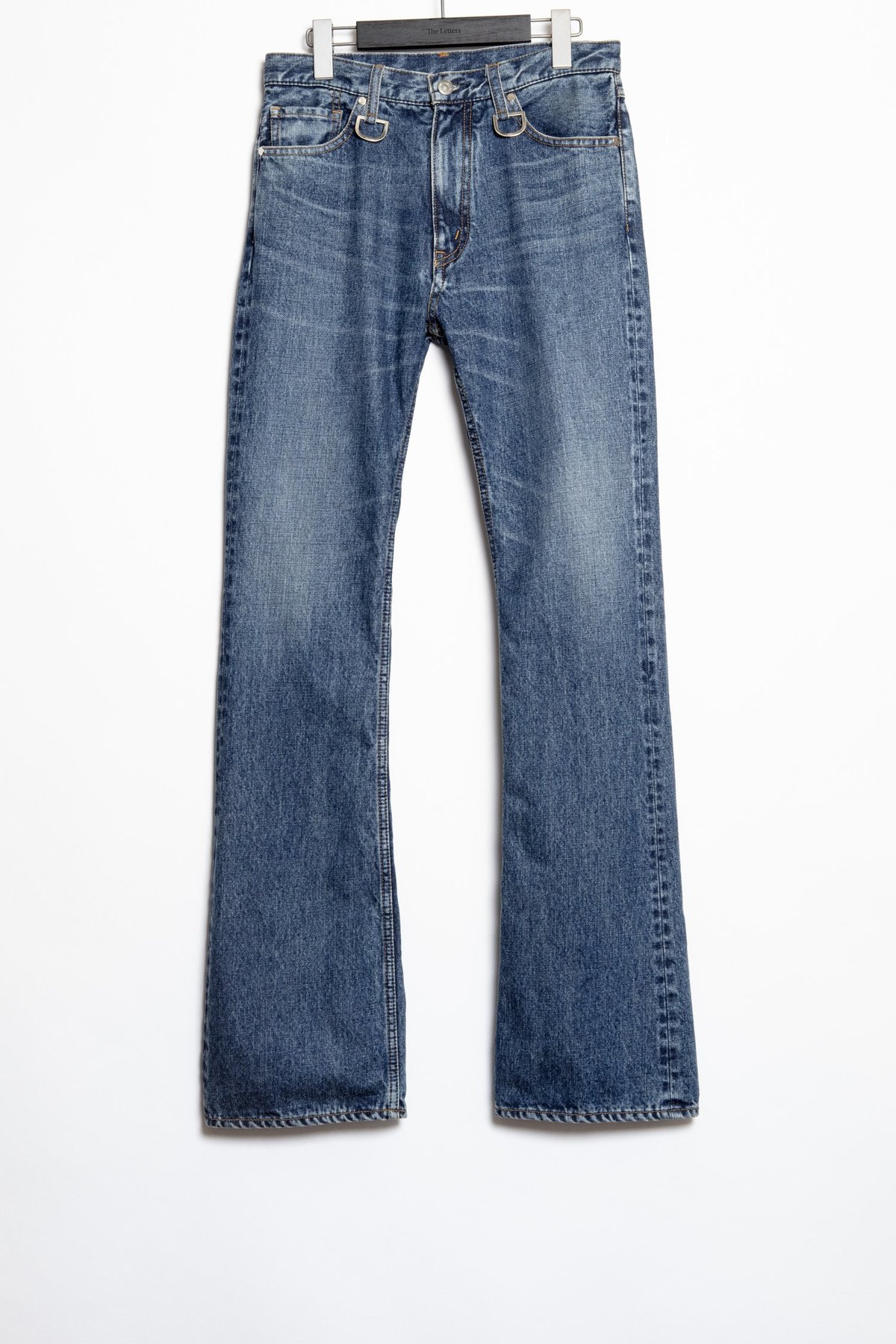 The Letters Indigo Washed 5 Pocket D Ring Boot Cut - Denim 