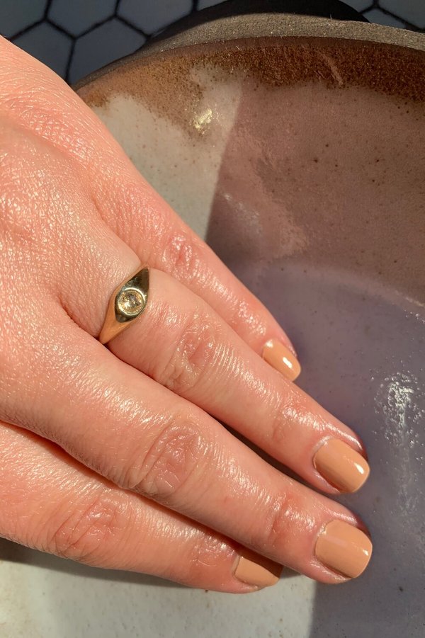 J. Hannah Demi Signet Diamond Ring | Garmentory