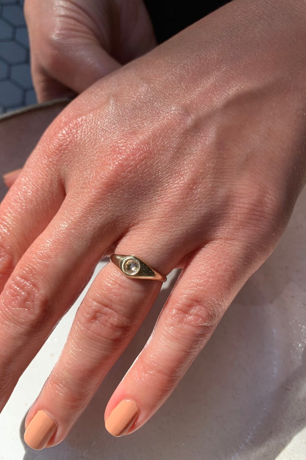 J. Hannah Demi Signet Diamond Ring | Garmentory