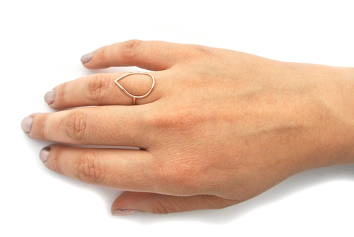 Silversheep Jewelry Open Teardrop Ring Silversheep Jewelry Open Teardrop Ring