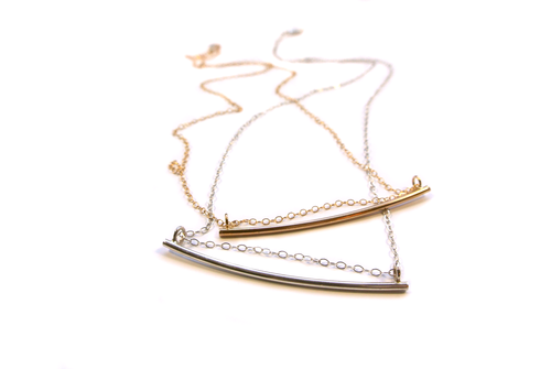 Silversheep Jewelry Curved Bar Necklace Silversheep Jewelry Curved Bar Necklace