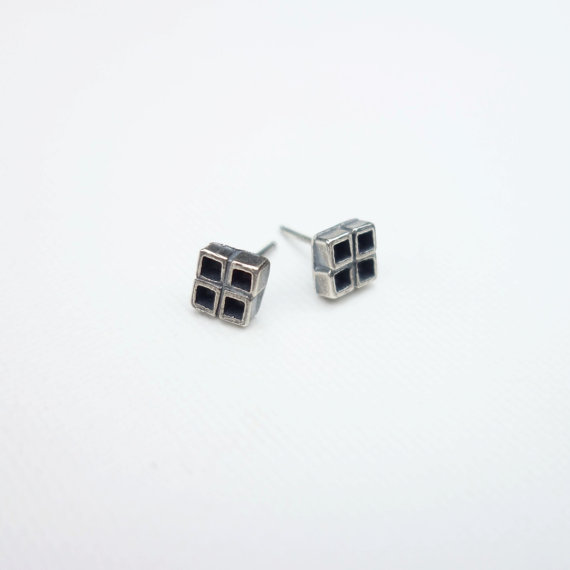 Knuckle Kiss Four Square Studs Knuckle Kiss Four Square Studs