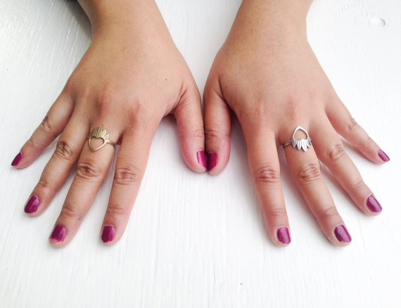 Knuckle Kiss Modern Claddagh Ring Knuckle Kiss Modern Claddagh Ring