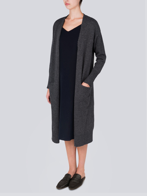 Long Cardigan_Graphite Long Cardigan_Graphite