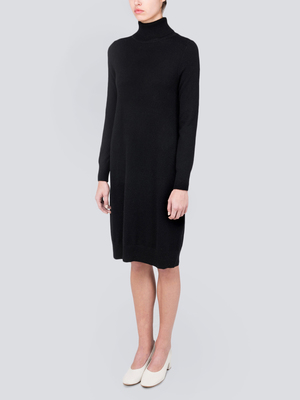 Turtleneck Slimfit Dress_Black Turtleneck Slimfit Dress_Black