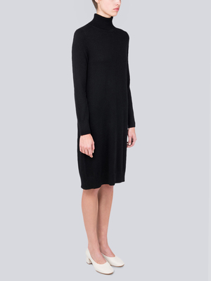 Turtleneck Slimfit Dress_Black Turtleneck Slimfit Dress_Black