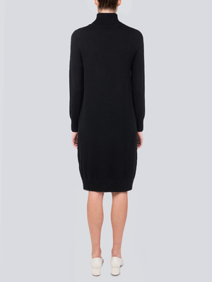 Turtleneck Slimfit Dress_Black Turtleneck Slimfit Dress_Black