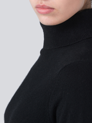 Turtleneck Slimfit Dress_Black Turtleneck Slimfit Dress_Black