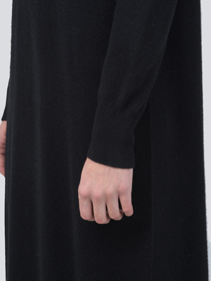 Turtleneck Slimfit Dress_Black Turtleneck Slimfit Dress_Black