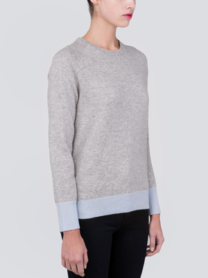 Turtleneck Slimfit Sweater_CB_Light Grey/Baby Blue Turtleneck Slimfit Sweater_CB_Light Grey/Baby Blue